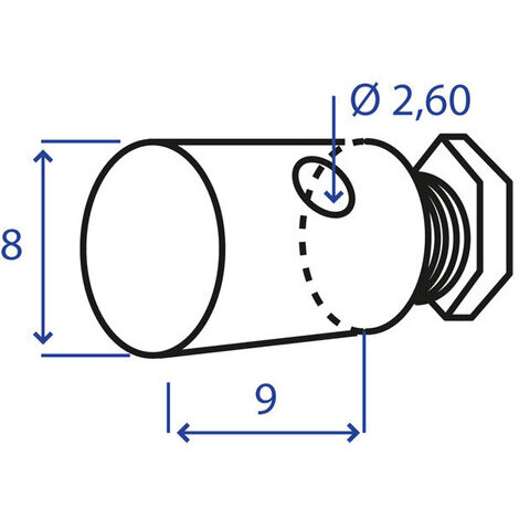 TERMINALE PER CAVO F.2,6 MM